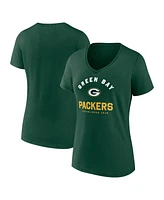 Logo Athletic Women's Green Bay Packers Unrivaled V-Neck T-Shirt