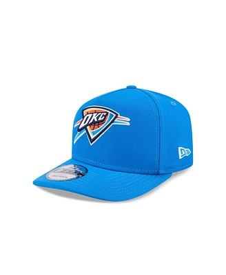 New Era Men's Blue Oklahoma City Thunder Core Logo A-Frame 9FIFTY Snapback Hat