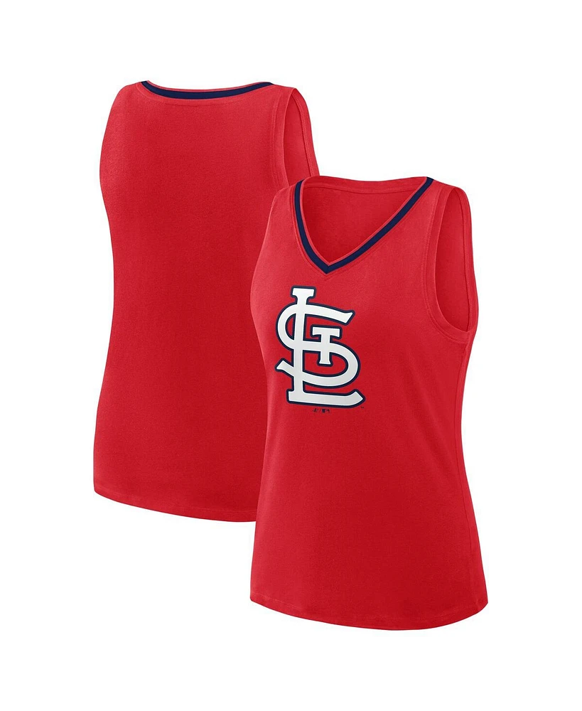 Logo Athletic Women's Red St. Louis Cardinals Stellar Win V-Neck Tank Top