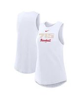 Nike Women's White Atlanta Braves City Connect Tricode High Neck Performance Tank Top