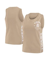 Wear by Erin Andrews Women's Tan Detroit Tigers Tonal Tank Top