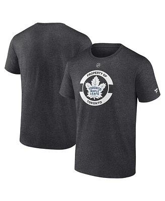 Fanatics Men's Heather Charcoal Toronto Maple Leaf's Authentic Pro Core Secondary T-Shirt