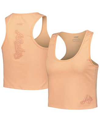 Pro Standard Women's Orange Atlanta Braves Neutral Fitted Racerback Tank Top