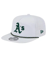 New Era Men's White Athletics Perforated Golfer Snapback Hat