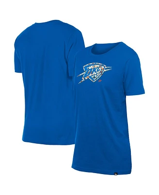 New Era Women's Blue Oklahoma City Thunder Glam Game Flower T-Shirt