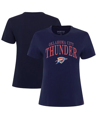 Sportiqe Women's Navy Oklahoma City Thunder Arcadia Boxy T-Shirt