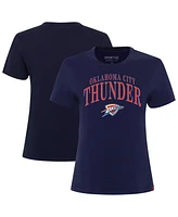 Sportiqe Women's Navy Oklahoma City Thunder Arcadia Boxy T-Shirt