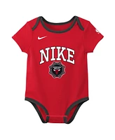 Nike Newborn 2-Pack Red/Black Chicago Bulls Just Do It Bodysuit Set