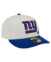 New Era Men's Cream/Royal York Giants Tonal Floral 59FIFTY Fitted Hat