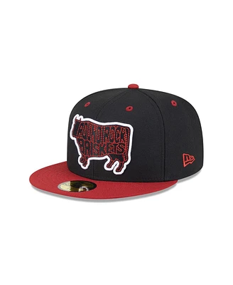 New Era Men's Black Round Rock Express Theme Nights 59FIFTY Fitted Hat