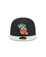 New Era Men's Black Montgomery Biscuits Theme Nights 59FIFTY Fitted Hat