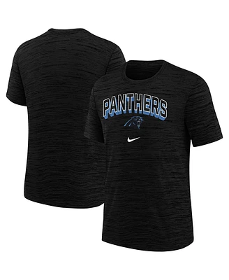 Nike Big Boys and Girls Black Carolina Panthers Sideline Velocity Performance T-Shirt