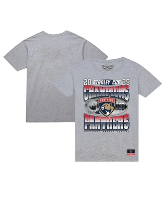 Mitchell & Ness Men's Heather Gray Florida Panthers 2025 Stanley Cup Champions Victory Arch T-Shirt
