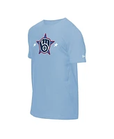 New Era Men's Light Blue Milwaukee Brewers 2025 Mlb All-Star Game Workout T-Shirt