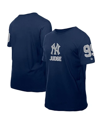 New Era Men's Aaron Judge Navy York Yankees Design Lab Name Number T-Shirt