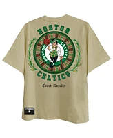 Two Hype Men's Khaki Boston Celtics Worldwide Collection Premium T-Shirt