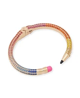 Betsey Johnson Faux Stone Straight Pave Pencil Cuff Bracelet