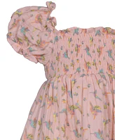 Bonnie Baby Girls Hummingbird Smocked Dress