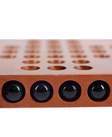 We Games Marble Solitaire Wooden Travel Game