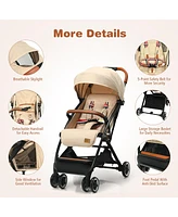 Costway Lightweight Stroller Aluminium Frame with Net for Travel 15 lbs