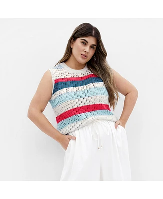 City Chic Plus Cornelia Stripe Top
