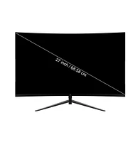 Refurbished: Z-edge 27 inch 1080P Full Hd 1920 x 1080 280 Hz 1 ms Curved Gaming Monitor, Hdmi x 2, Dp x 2