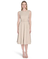 Calvin Klein Women's Scuba Crepe Sleeveless A-Line Dress