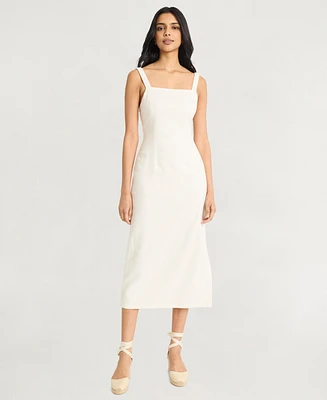 The Good Journey Women's Square-Neck Sleeveless Midi Dress