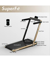 2.25HP 2 in 1 Folding Treadmill with App Speaker Remote Control