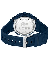 Lacoste Men's LC33 Navy Silicone Strap Watch, 44.8mm