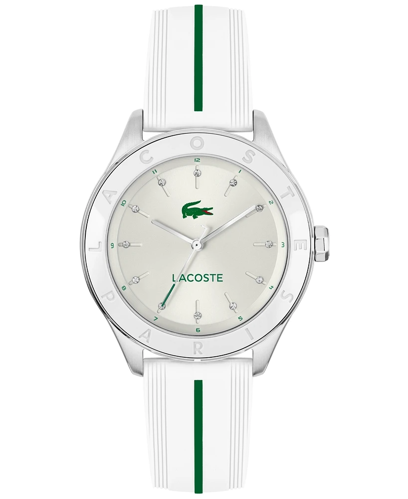 Lacoste Women's Billie White Silicone Strap Watch, 36mm