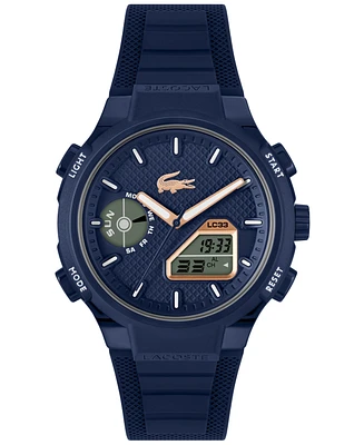 Lacoste Men's LC33 Midnight Navy Silicone Strap Watch, 44.8mm
