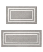 Jean Pierre New York Double Line Border Tufted 2-Pc. Runner Rug Set