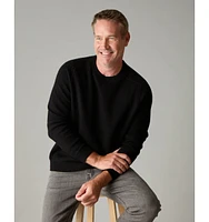 LuxLined Men's Itch-Free Merino Wool Crew Neck Sweater with Soft Inner Lining