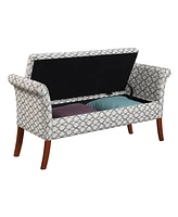 Convenience Concepts 51.5" Print Fabric Garbo Storage Bench