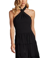 Tadashi Shoji Women's Darla Fringe Halter Dress
