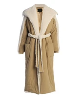 Jluxlabel Women's Contrast Sherpa Coat