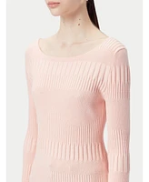 Gobi Cashmere Juniors' Ribbed Cotton Silk Cashmere Blend Sweater