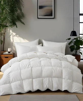 Unikome Medium Weight Extra Soft Goose Feather Fiber Comforter, California King