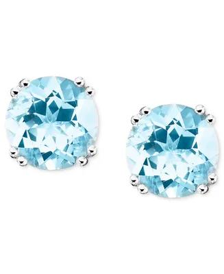 14k White Gold Aquamarine Stud Earrings (3 ct. t.w.)