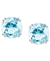 14k White Gold Aquamarine Stud Earrings (3 ct. t.w.)