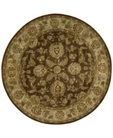 Nourison Home Rajah Antique Tabriz Brown 6' Round Rug