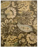 Closeout Nourison Home Rajah Paisley Floral Moss Area Rugs