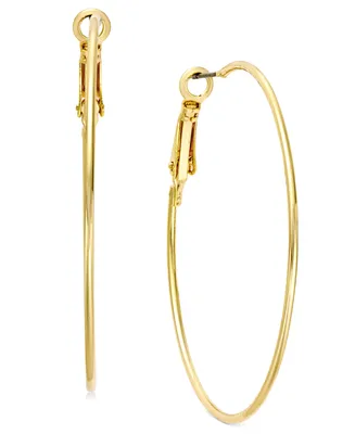I.n.c. International Concepts Large 2" Gold Tone Wire Hoop Earrings, Created for Macy's