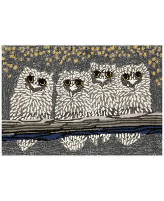 Liora Manne Front Porch Indoor/Outdoor Owls Night 2' x 3' Area Rug Liora Manne