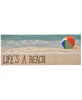 Liora Manne Front Porch Indoor Outdoor Lifes A Beach Sand Area Rug