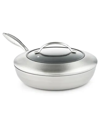 Scanpan Ctx 2.5 qt, 2.4 L, 11", 28cm Nonstick Induction Suitable Covered Saute Pan, Brushed Stainless Steel