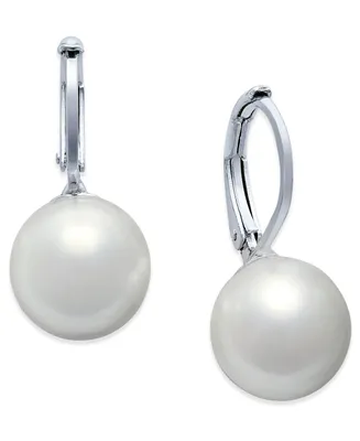 Lauren Ralph Lauren Silver-Tone Imitation Pearl Drop Earrings