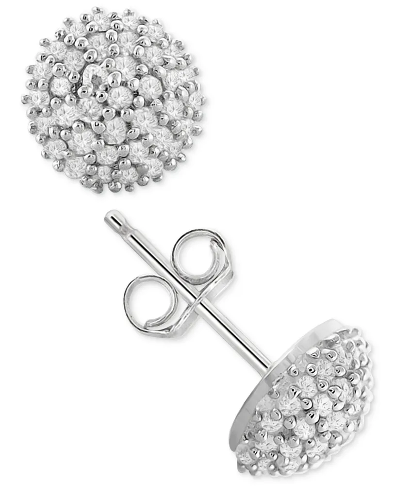 Diamond Pave Stud Earrings (1/4 ct. t.w.) in Sterling Silver