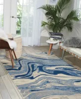 Closeout Nourison Home Moraine Mo749 Light Blue Area Rug